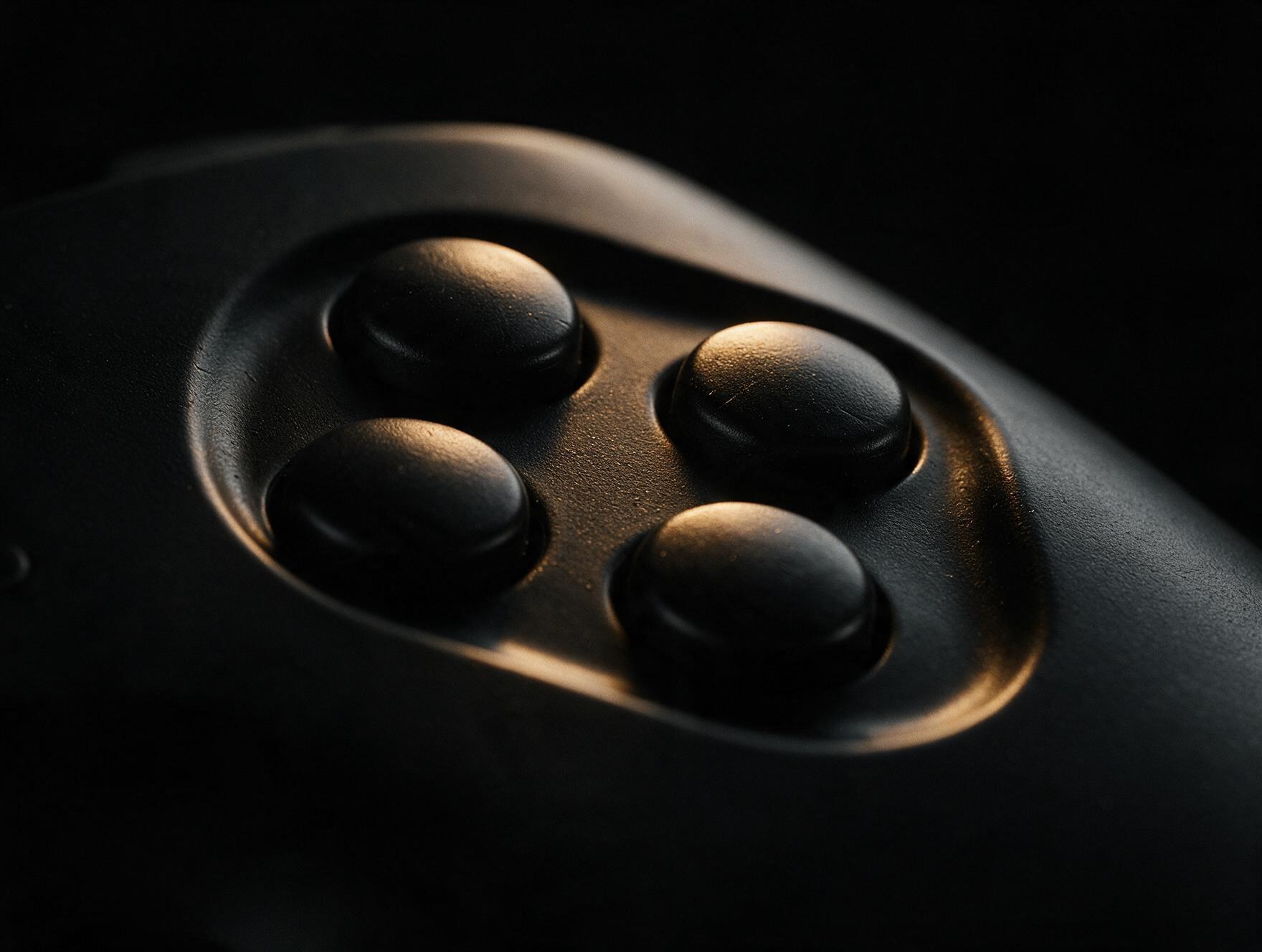Close-up of a controller face-button cluster